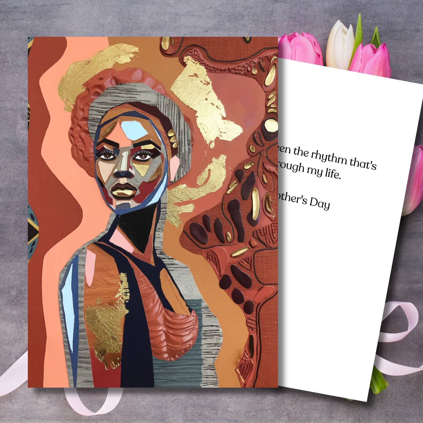 African American Abstract Art Design Mothers Day Card