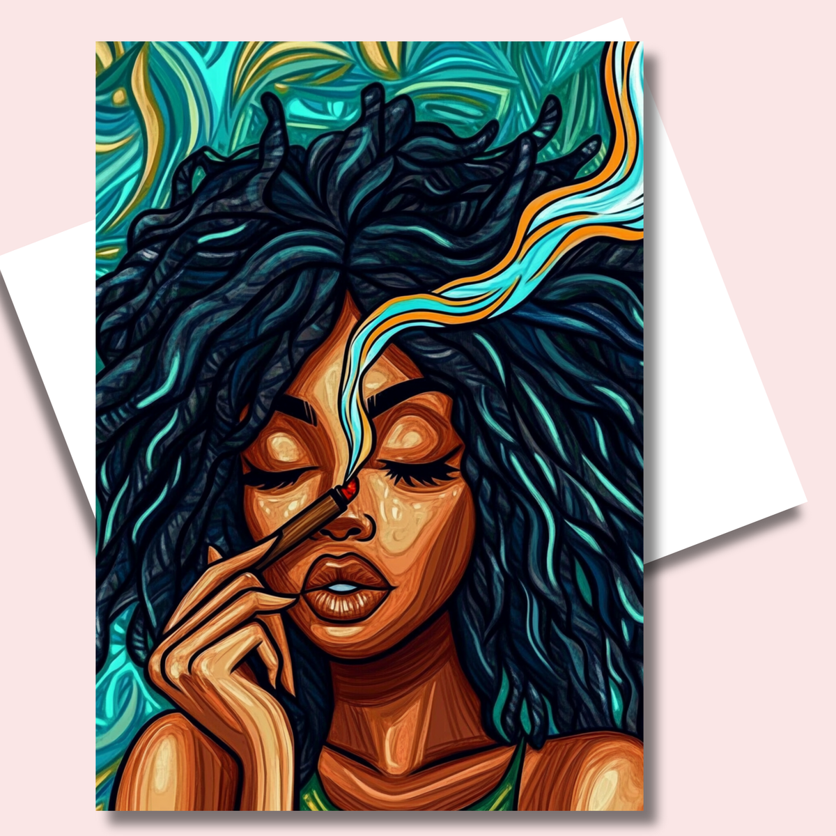 Zen and Chill Greeting Card | Black Greeting Card