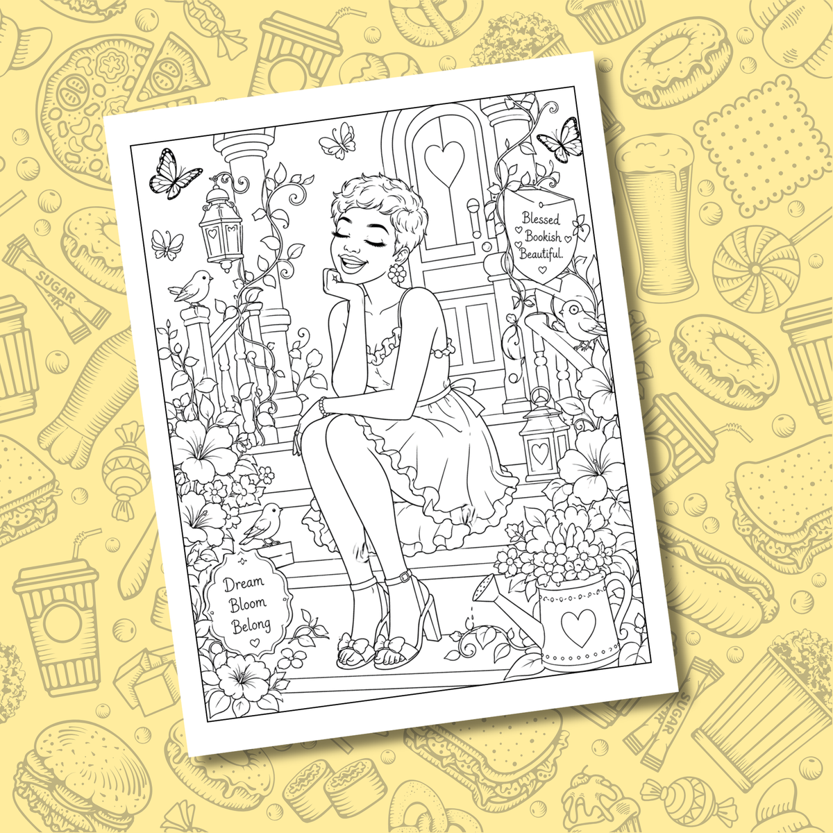 Her Whimsical World of Wonder: A Magical Coloring Book Journey Through Beauty, Imagination & Black Girl Joy