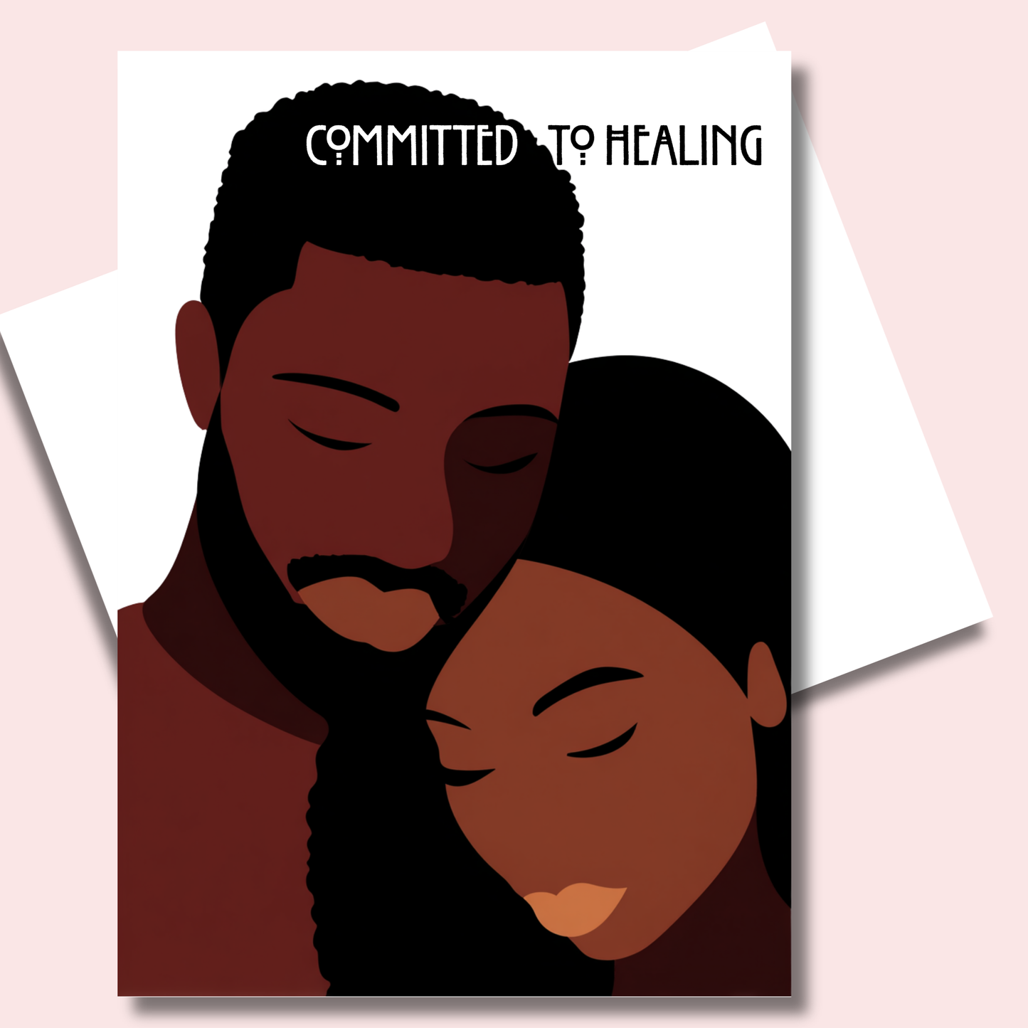 Healing with You Greeting Card | Black Couple Greeting Card