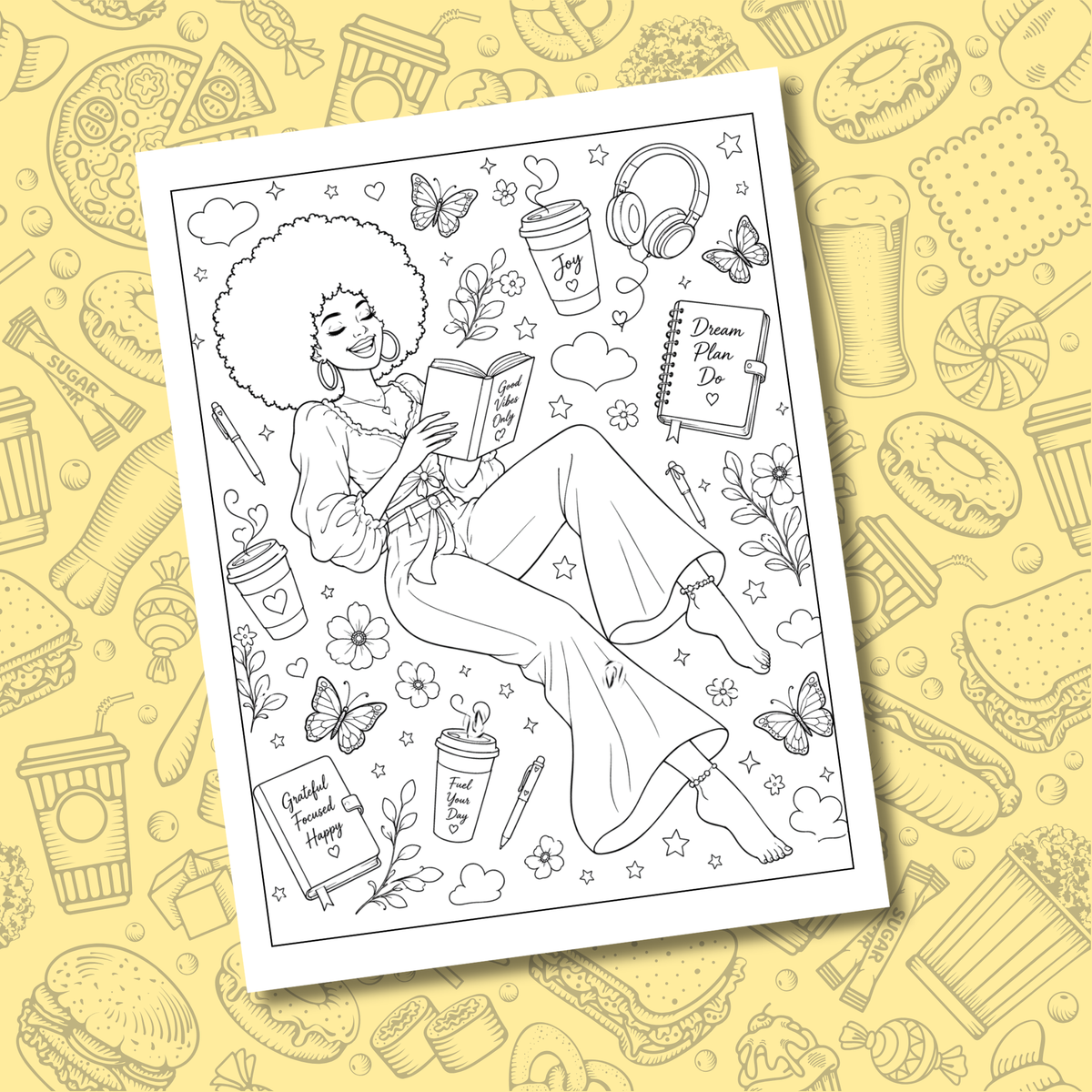 Her Whimsical World of Wonder: A Magical Coloring Book Journey Through Beauty, Imagination & Black Girl Joy