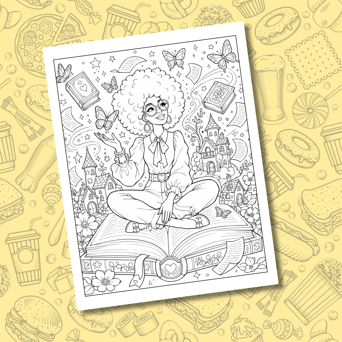 Her Whimsical World of Wonder: A Magical Coloring Book Journey Through Beauty, Imagination & Black Girl Joy