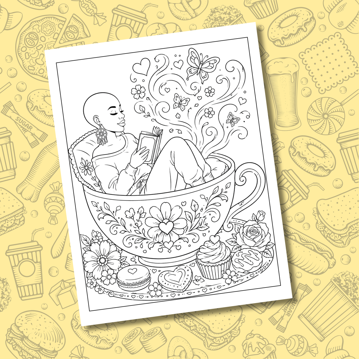 Her Whimsical World of Wonder: A Magical Coloring Book Journey Through Beauty, Imagination & Black Girl Joy