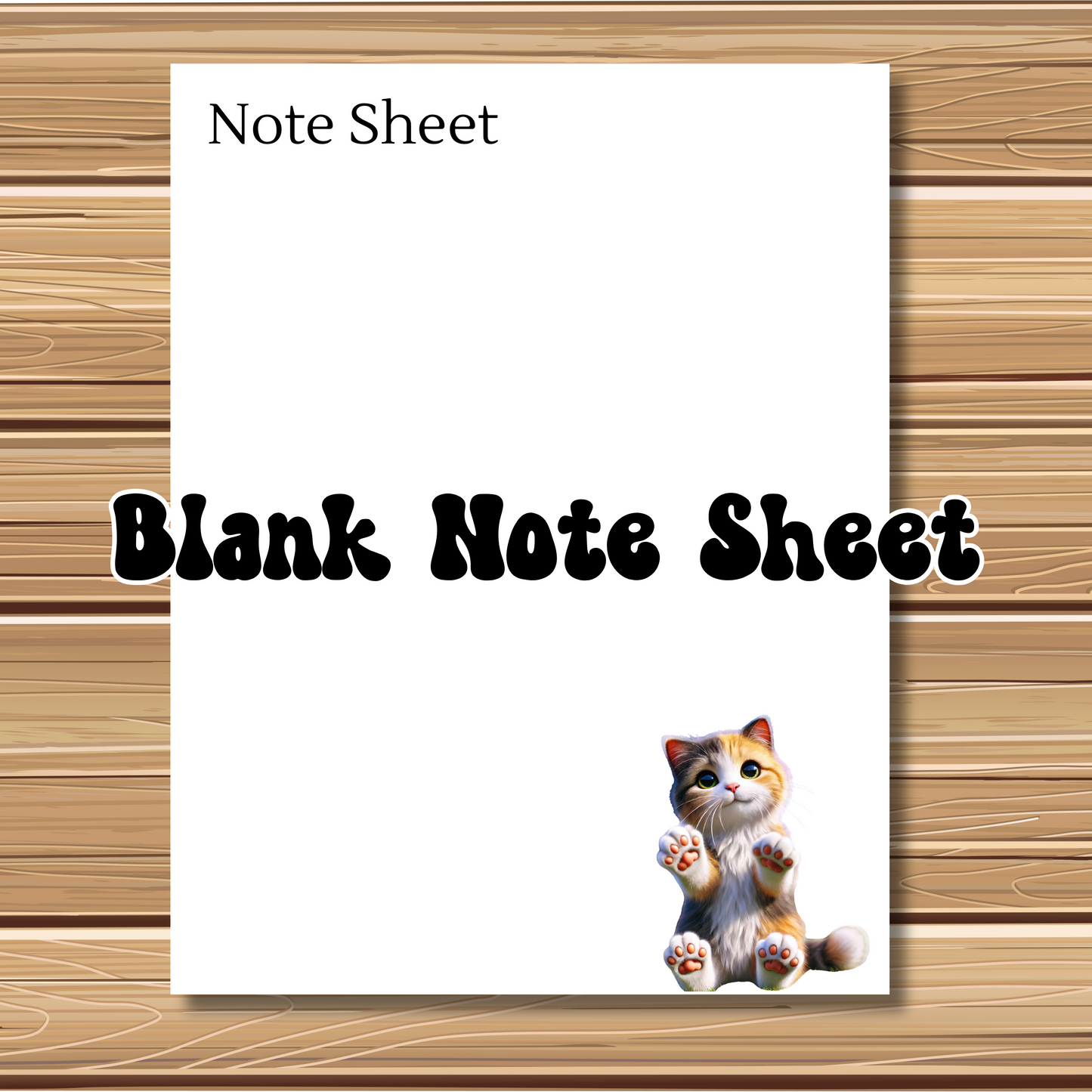 Adorable Kitty Cat Themed | 5 Sheet Stationery Set | + 1 PNG Sticker | Daily Planner, Calendar, Lined Sheets & Notes | Instant Download
