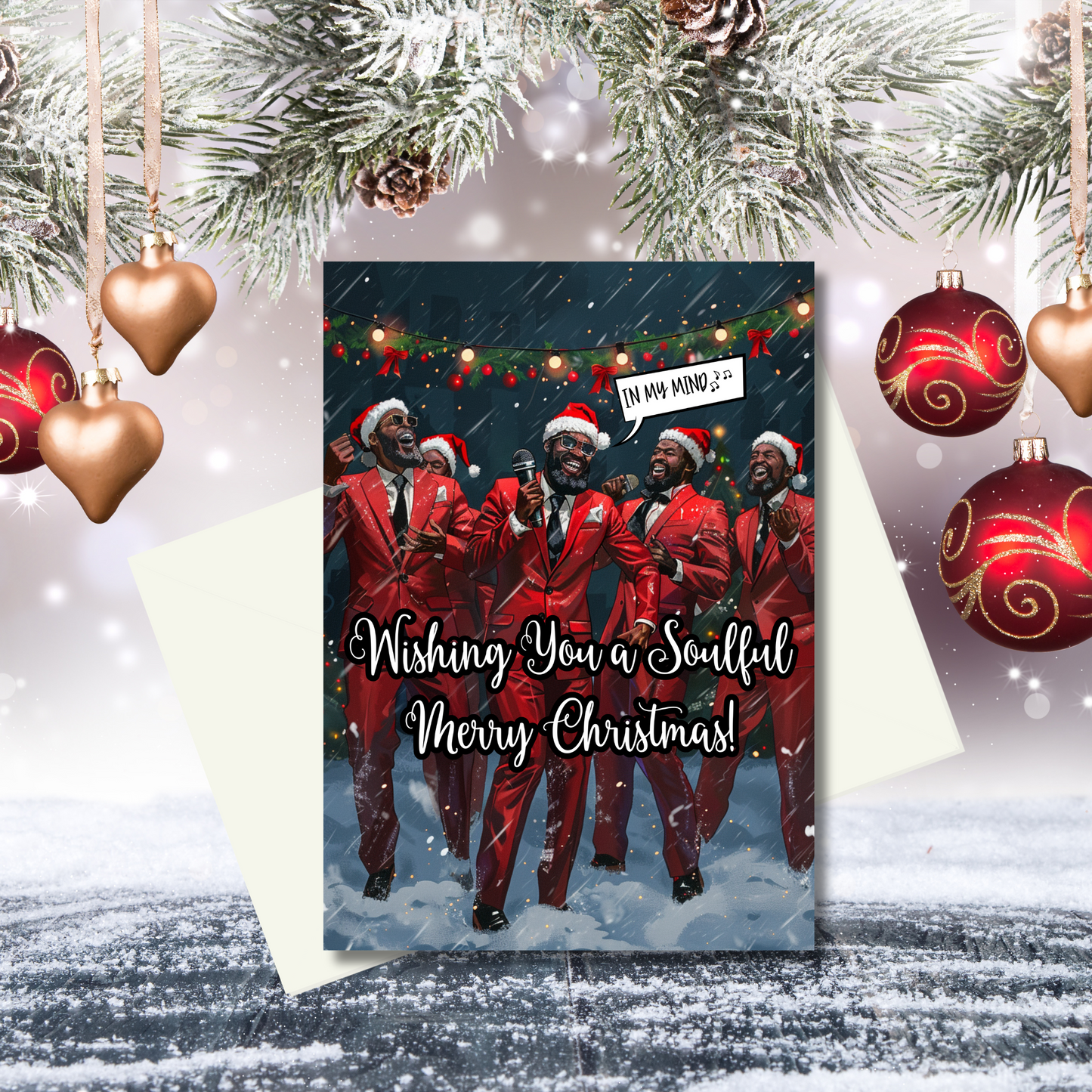 In My Mind Christmas Card | Holiday Card | African American Christmas Greeting Card