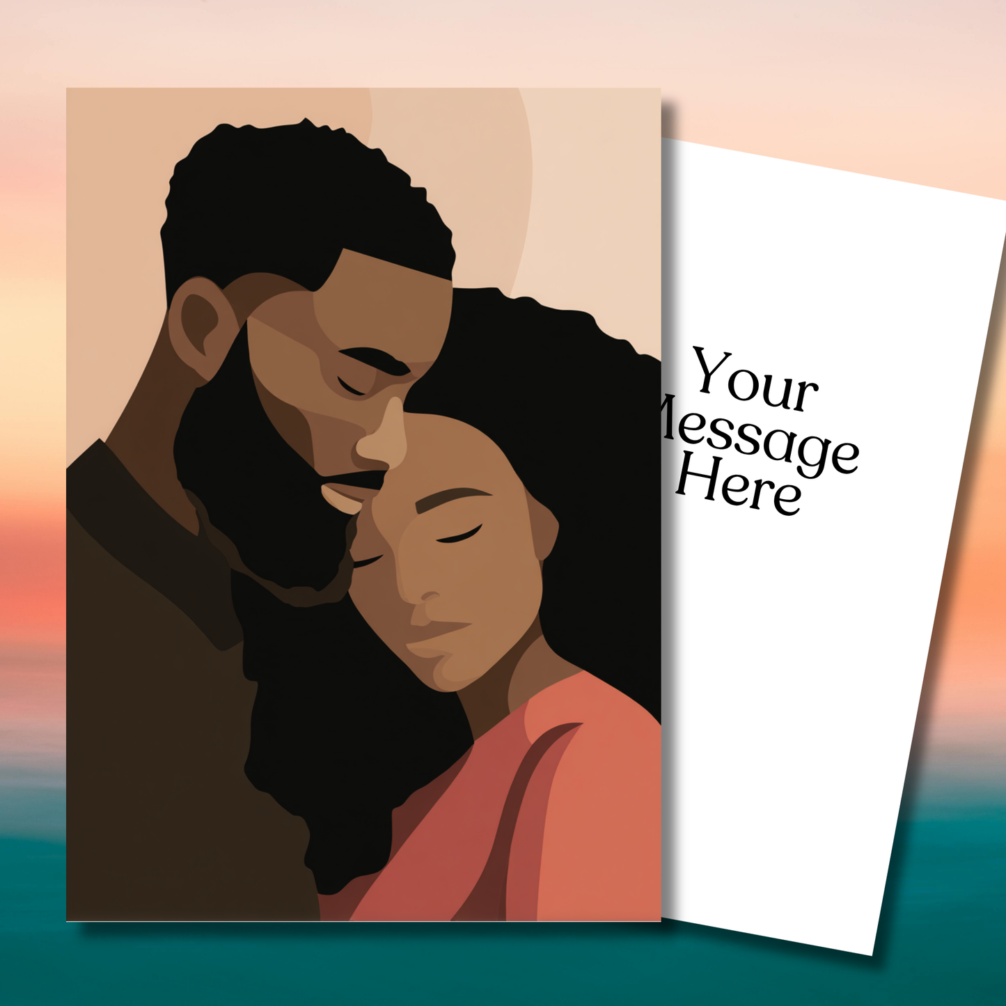 Hold Me Greeting Card | Black Couple Greeting Card