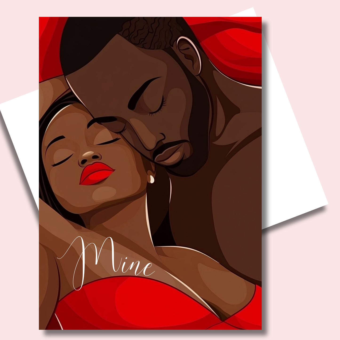 That's Mine Greeting Card | Black Couple