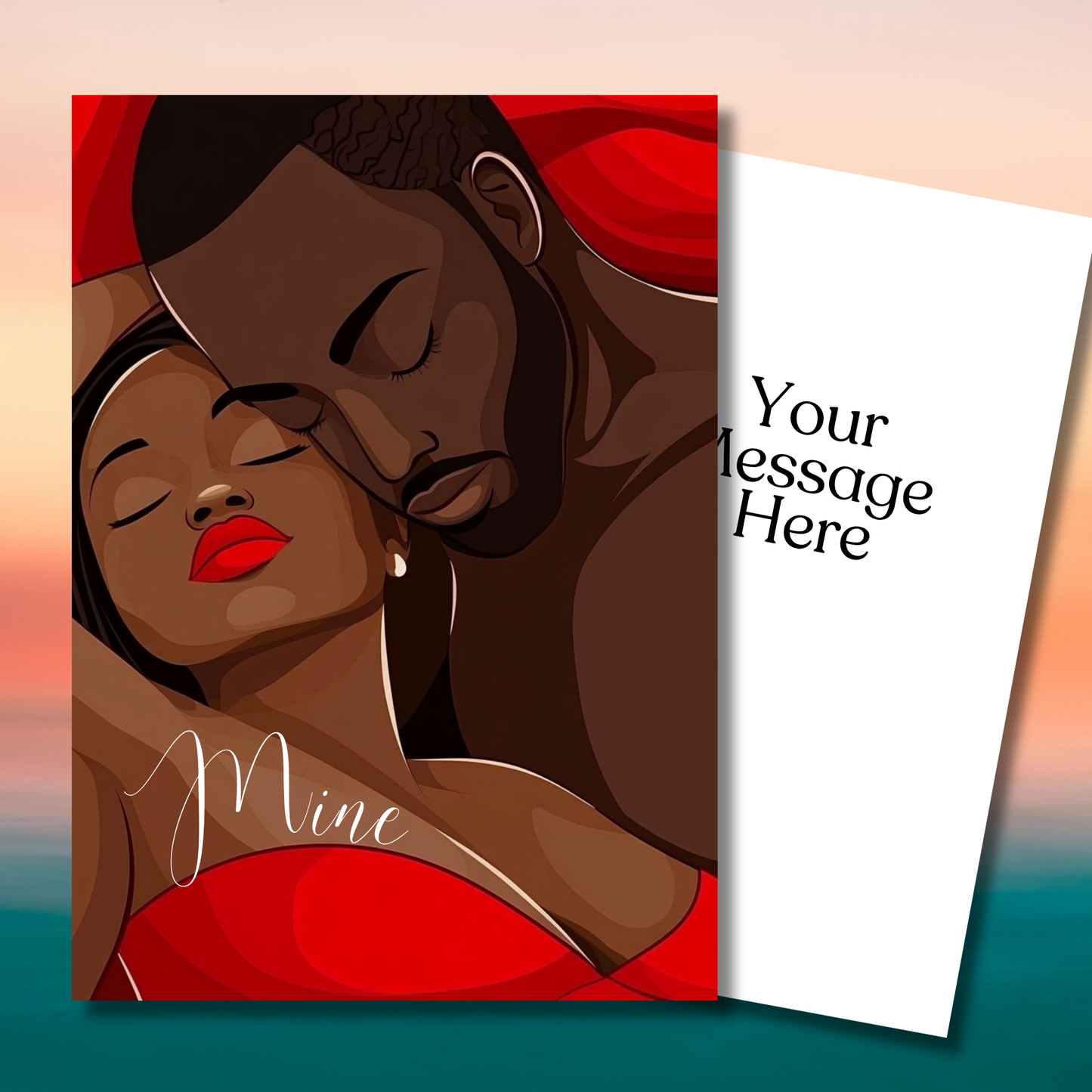 That's Mine Greeting Card | Black Couple