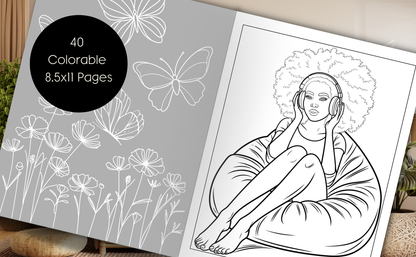 Moments of Her: A Collection of Everyday Life of Black Women in 40 Beautiful Coloring Pages Capturing the Soft Life: A Self-Care Adult Coloring Book ... Leisure and Joy in Their Daily Moments