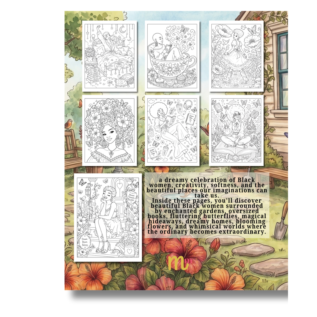Her Whimsical World of Wonder: A Magical Coloring Book Journey Through Beauty, Imagination & Black Girl Joy