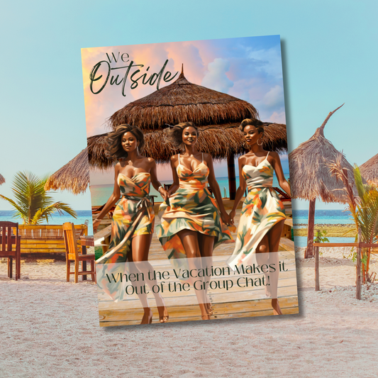 We Outside, Laughter & Friendship | Black Girl | Printable Card | Interior Msg | Digital Greeting Card | Self-Print / Text / Email Share