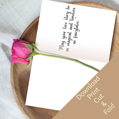 On Your Wedding Day| African American | Black Love | Wedding Greeting Card | Printable | Interior Quote | Digital | Self Printing / Text / Email Share
