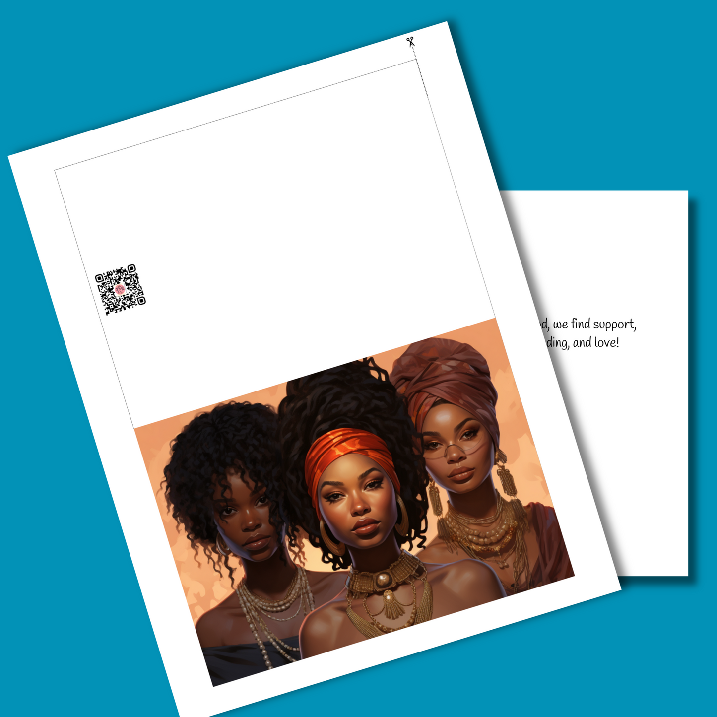 Three Queens | Affirmation Greeting Card | Printable | Interior Quote | All Occasions | Digital File | DIY Print / Text or Email Share