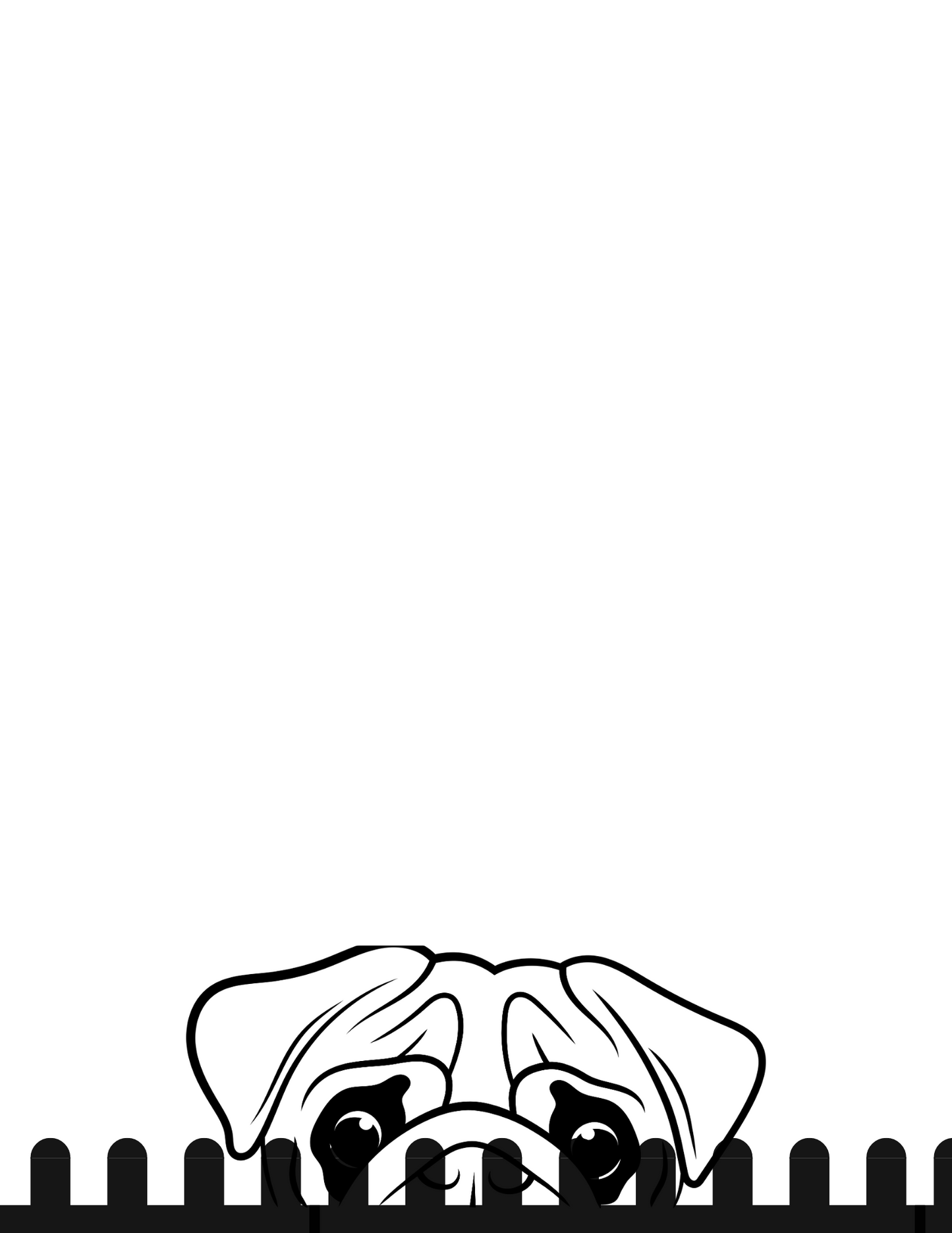 Pug puppy Dog Printable Stationery, 1 set of Digital/ Printable Designs. 1 Size 8.5x11 pdf format for Download |  Lined and Unlined