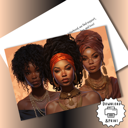Three Queens | Affirmation Greeting Card | Printable | Interior Quote | All Occasions | Digital File | DIY Print / Text or Email Share