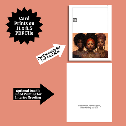 Three Queens | Affirmation Greeting Card | Printable | Interior Quote | All Occasions | Digital File | DIY Print / Text or Email Share