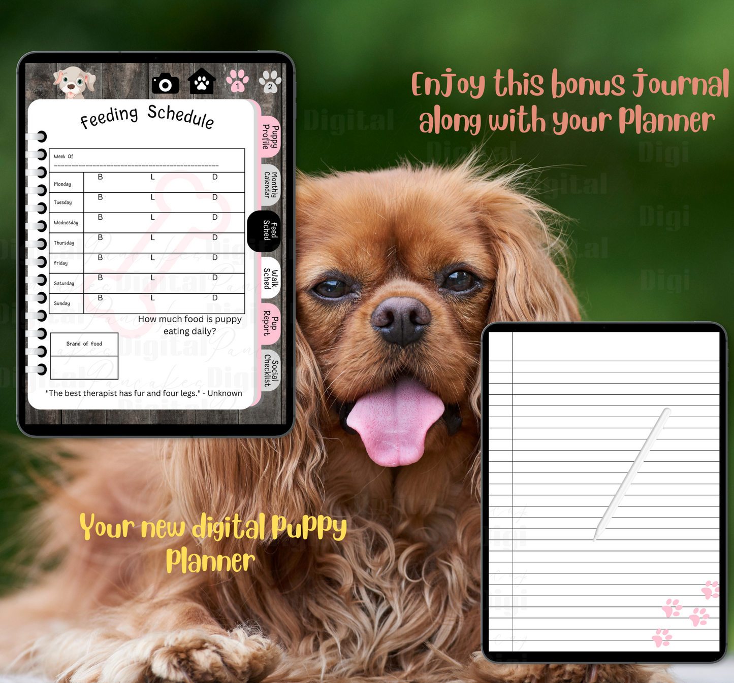 Puppy Steps Companion Planner in Pink