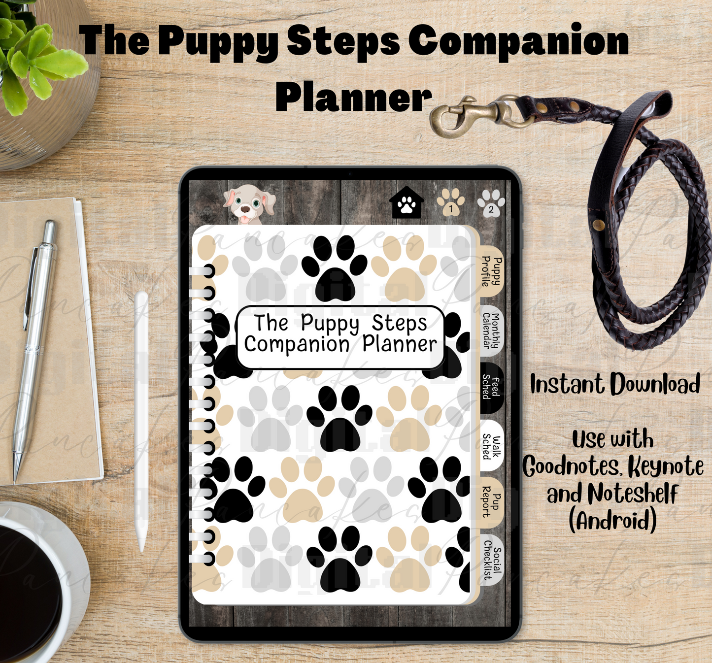 Puppy Steps Companion Planner in Tan