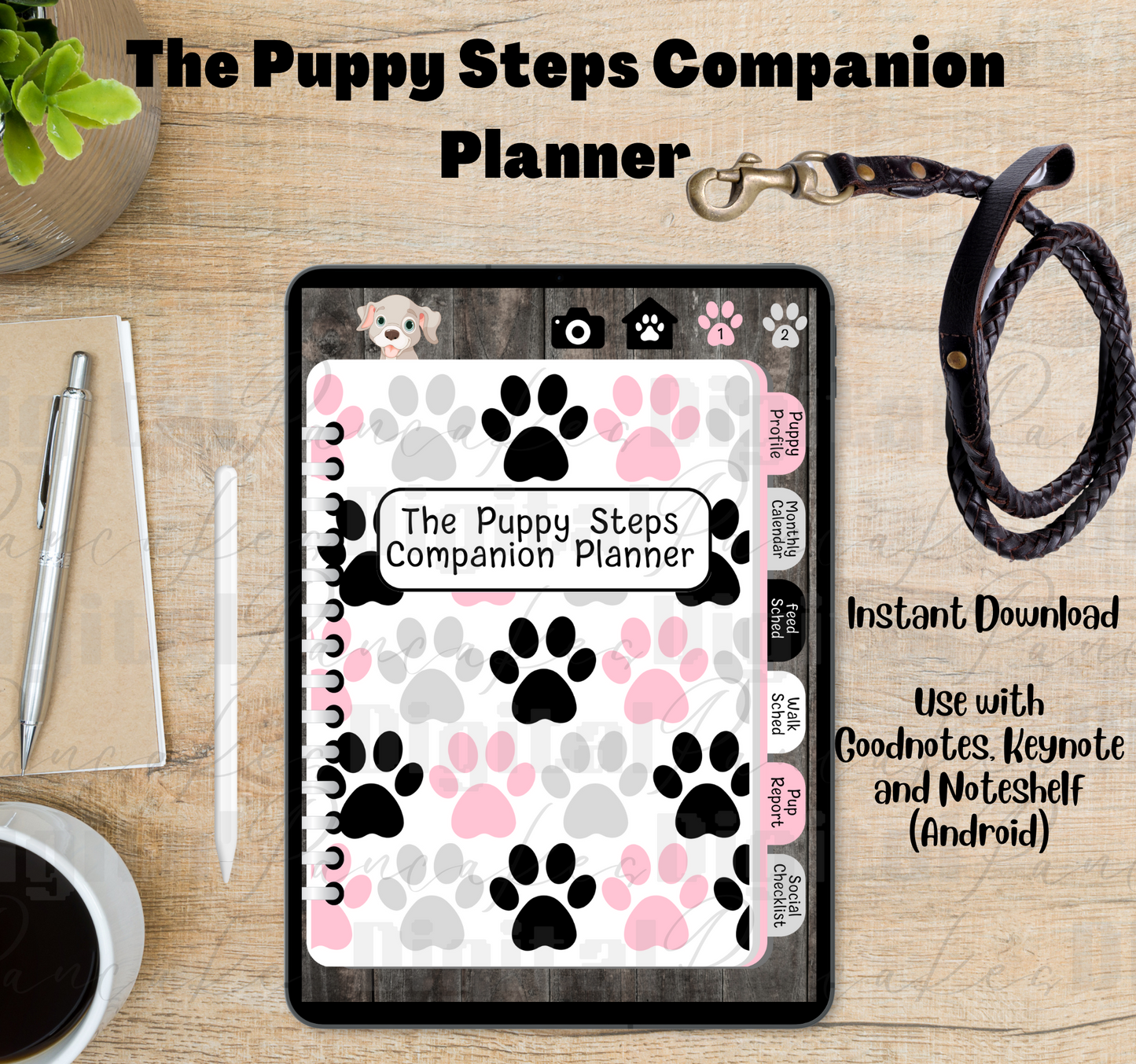 Puppy Steps Companion Planner in Pink