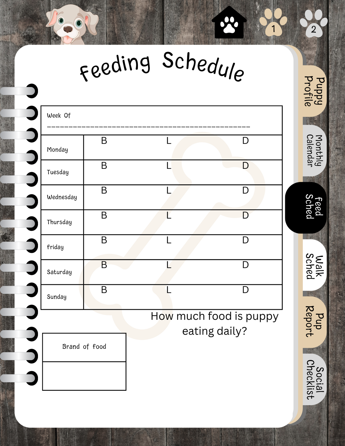 Puppy Steps Companion Planner in Tan