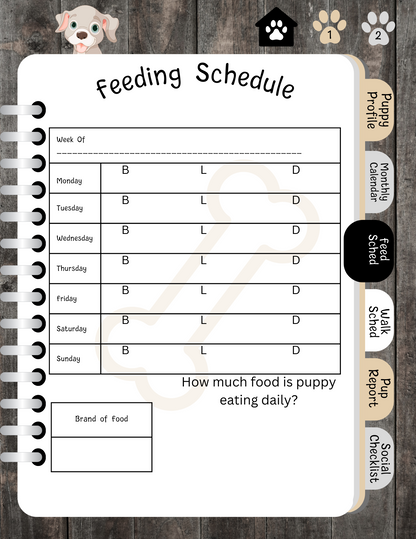 Puppy Steps Companion Planner in Tan