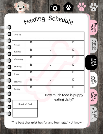 Puppy Steps Companion Planner in Pink