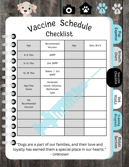 Puppy Steps Companion Planner in Blue