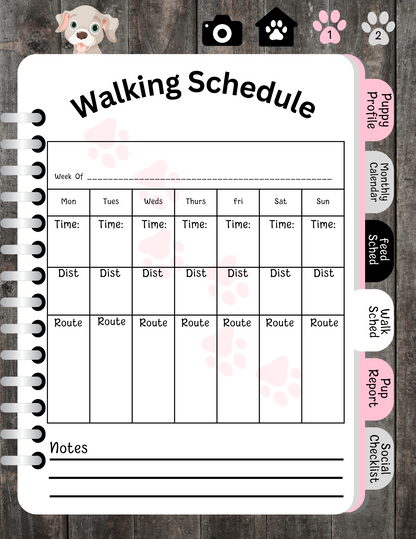 Puppy Steps Companion Planner in Pink
